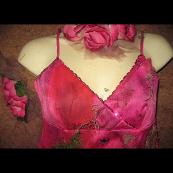 Satin Zombie Dress with hair clip & corsage size S - Picture 3 of 7
